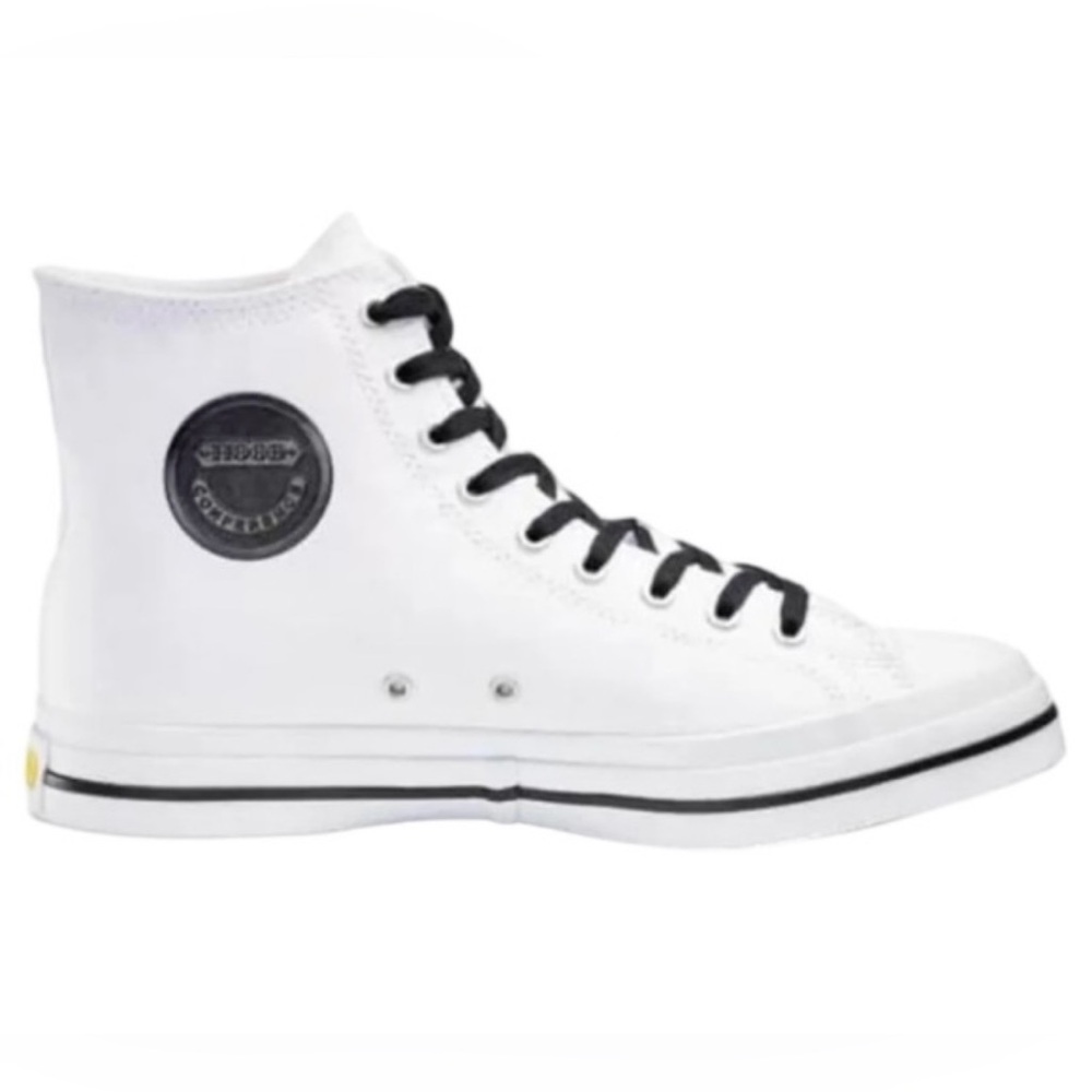 NWT MITCHELL & NESS Hood Conference 55 Hc High Top Sneakers in White/Black